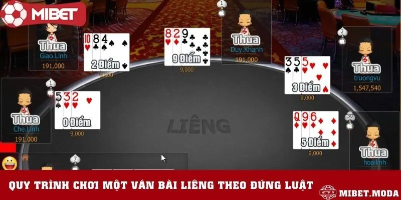 Hướng dẫn chi tiết luật chơi một ván bài Liêng