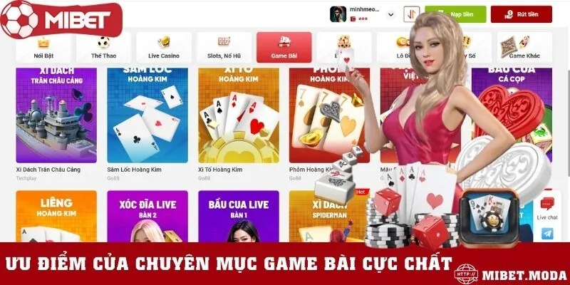 Những điểm thu hút của sảnh game bài trực tuyến